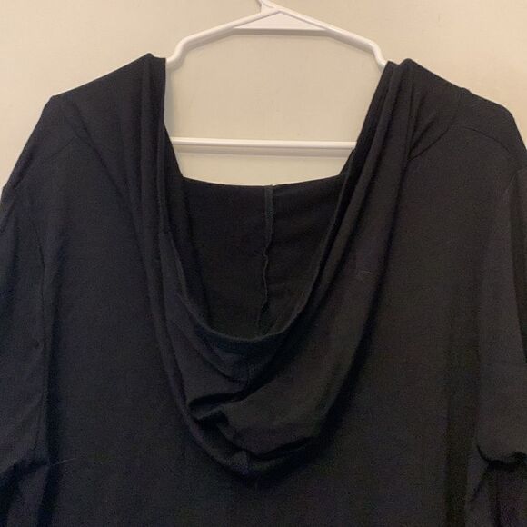 BOSTON PROPER  TUNIC Black hooded v neck Size M NWT - Picture 9 of 9